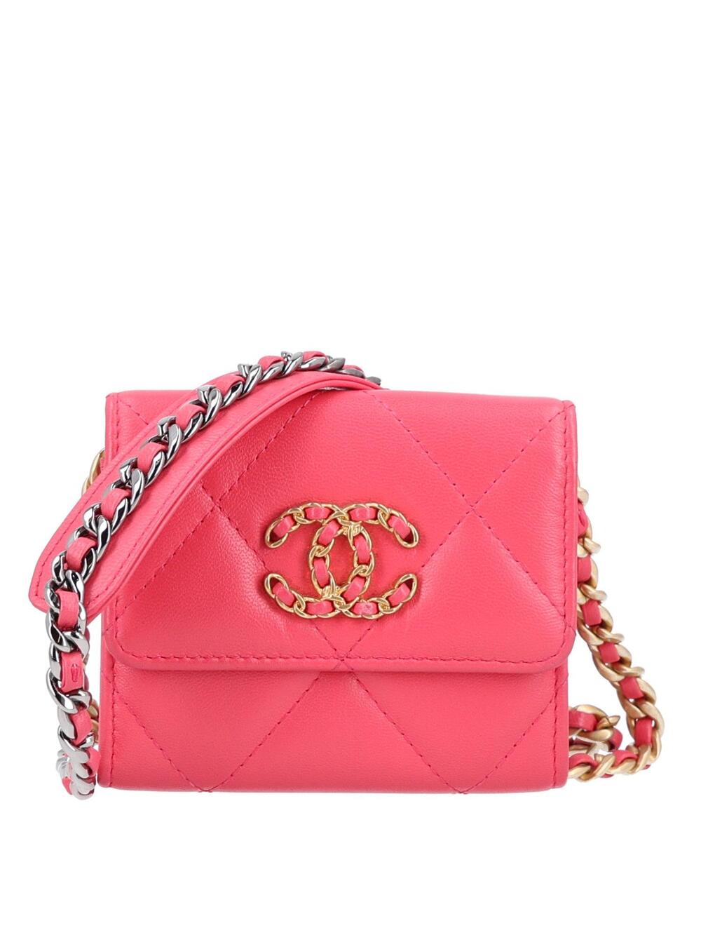 Lambskin Quilted Chanel 19 Flap Coin #328414C19B
